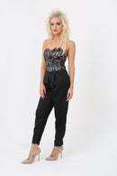 Strapless Lace Top Jumpsuit - Mirror Image Style