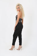 Strapless Lace Top Jumpsuit - Mirror Image Style