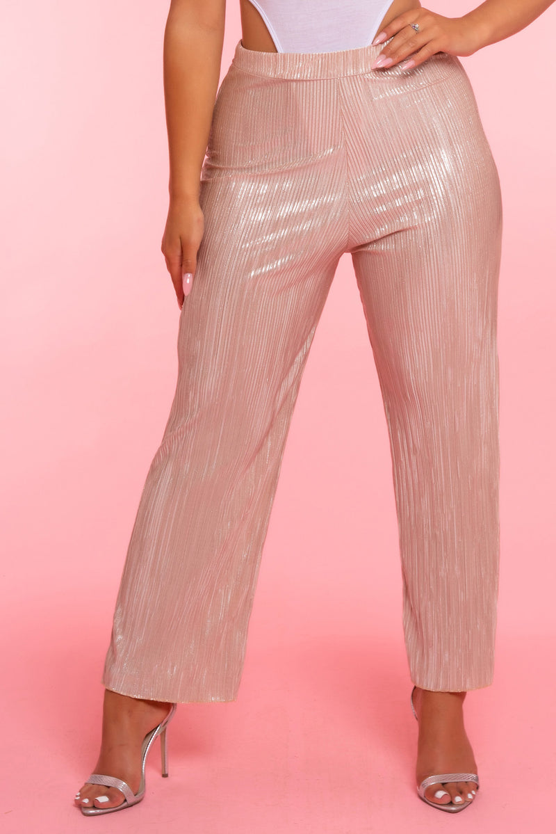 Gold Pleat Trousers