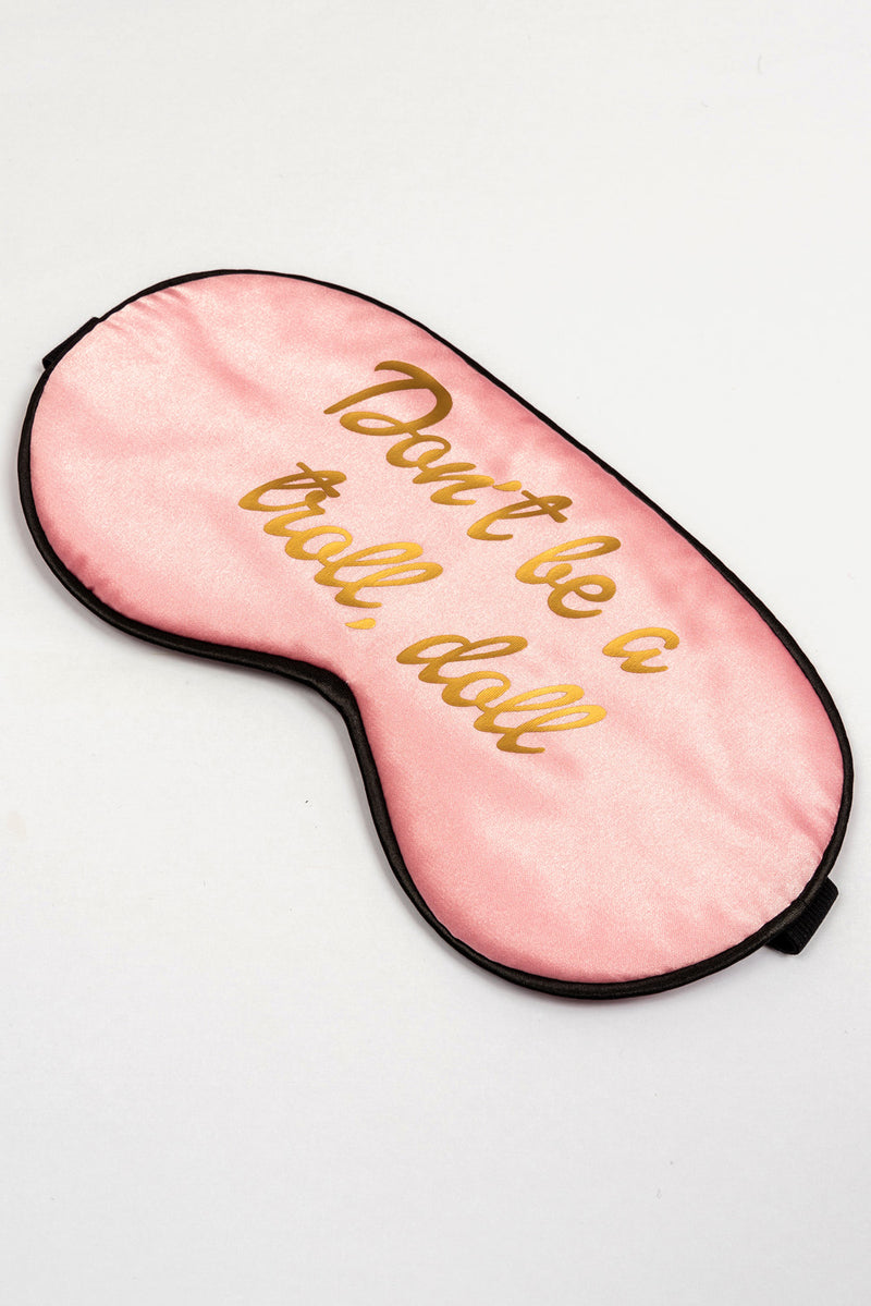 Pink Satin Sleep Eye Mask