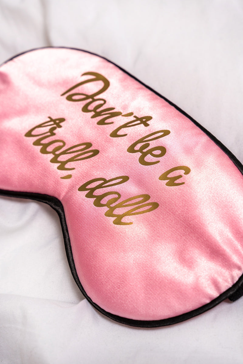 Pink Satin Sleep Eye Mask