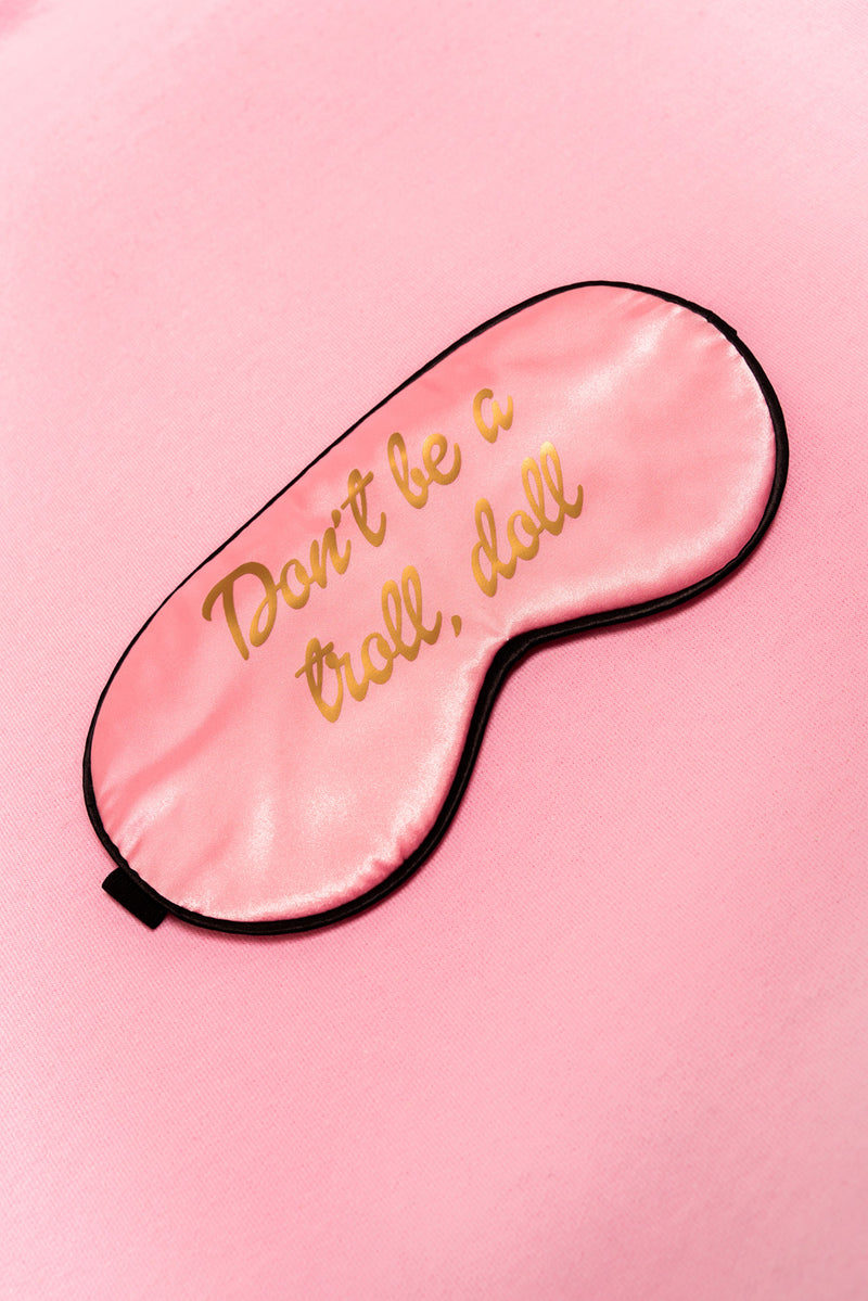 Pink Satin Sleep Eye Mask