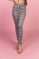 Monochrome Pattern Leggings