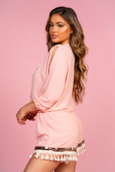 Pink Tassle Co-Ord Cover up