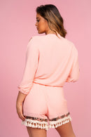 Pink Tassle Co-Ord Cover up