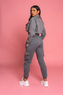 Front Pocket Grey Top