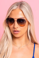Aviator Metallic Sunglasses