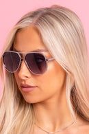 Aviator Metallic Sunglasses