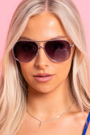 Aviator Metallic Sunglasses