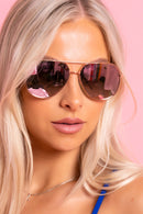 Aviator Metallic Sunglasses