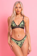 Snake Print Bikini Top