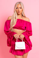 Pink Frill Short Co Ord