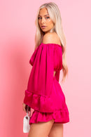 Pink Frill Short Co Ord