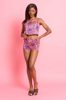 Print Crop Top Co Ord