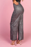 Grey Glitter Trousers