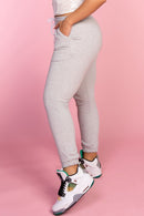 Grey Tie Waist Joggers