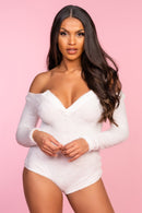 White Fluffy Lounge Playsuit