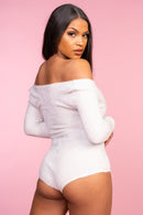 White Fluffy Lounge Playsuit