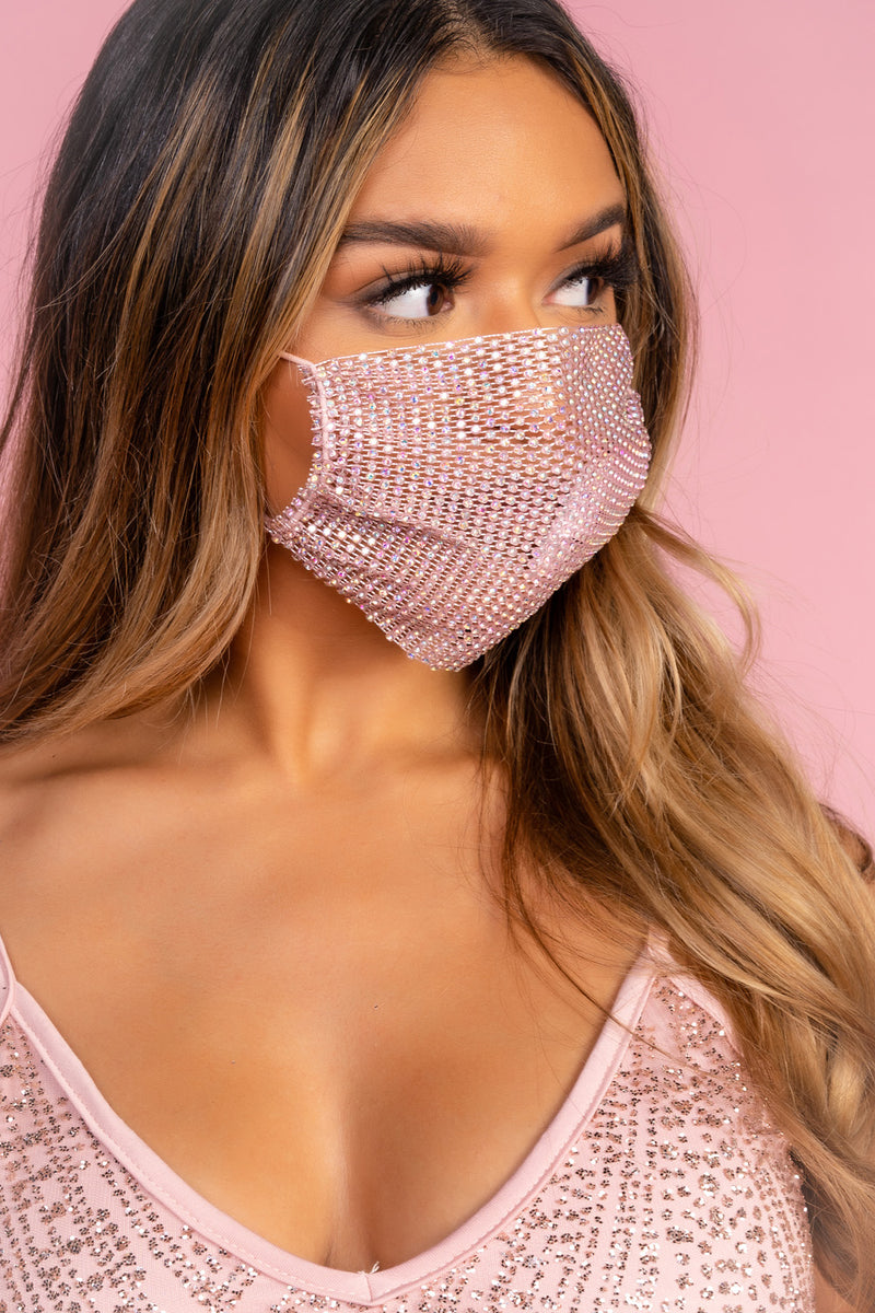 Diamante Pink Face Accessory