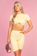 Yellow Short Tee Co-Ord