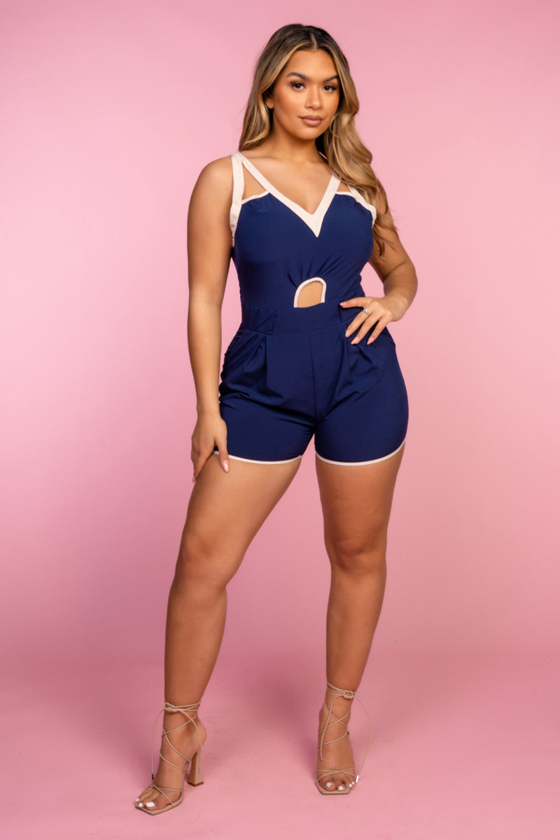 Blue Playsuit - Mirror Image Style