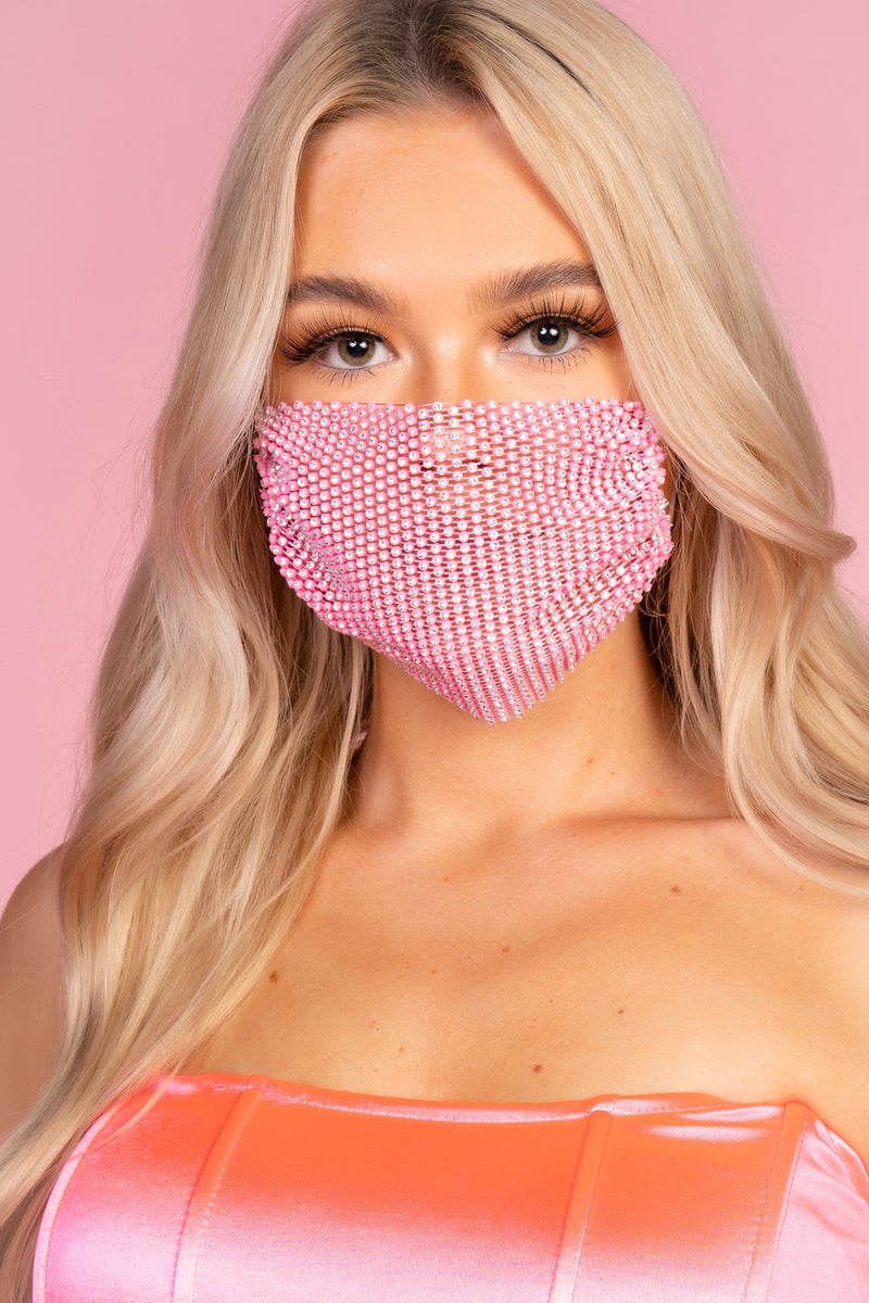 Diamante Pink Face Accessory