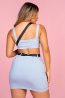 Blue Buckle Belt Co-Ord