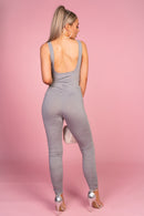 Grey Ruched Bodysuit Co-Ord