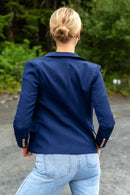 Blue Gold Button Blazer