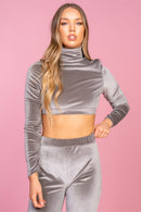 Velvet Crop Lounge Set