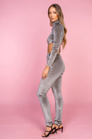 Velvet Crop Lounge Set