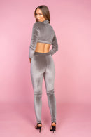 Velvet Crop Lounge Set