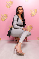 Panelled Grey Casual Jumpsuit